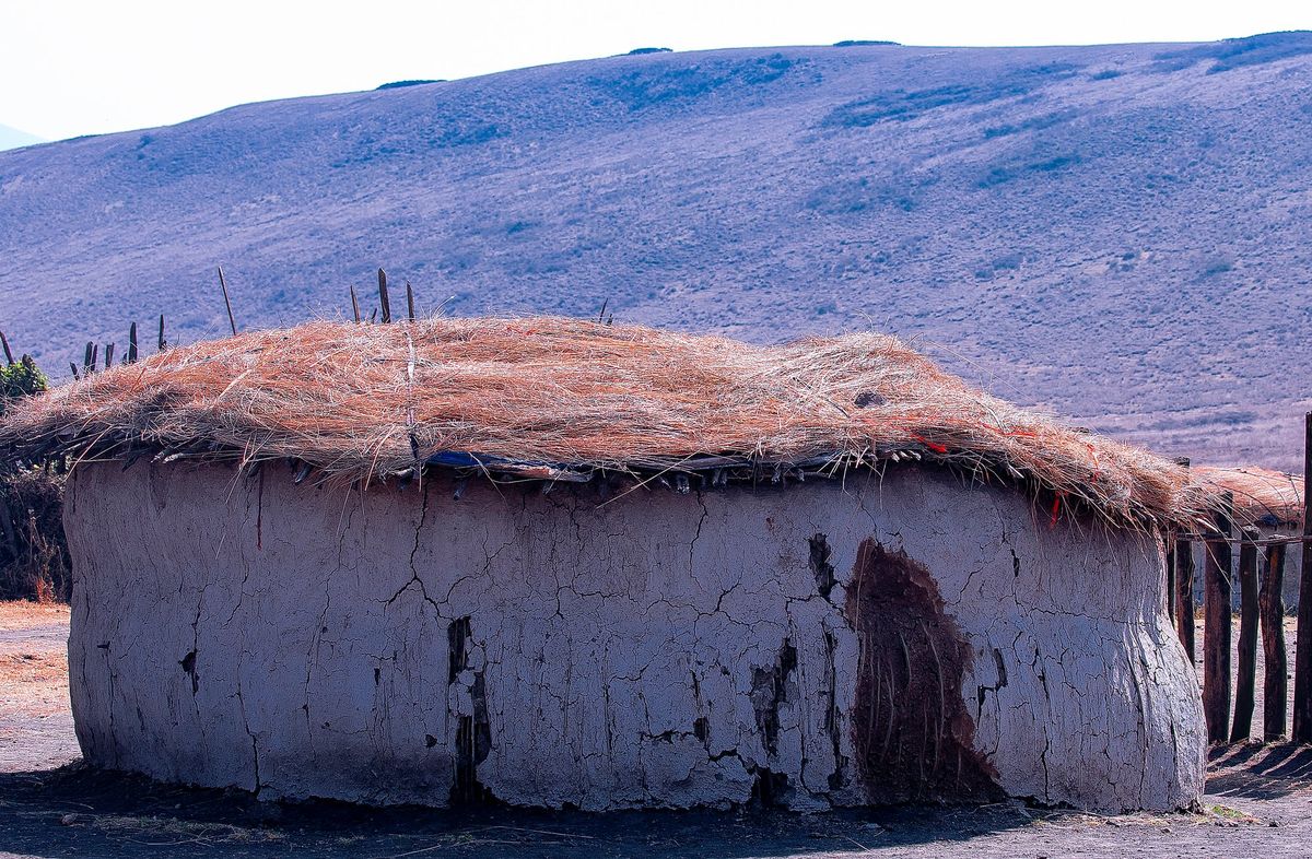 A traditional Maasai house